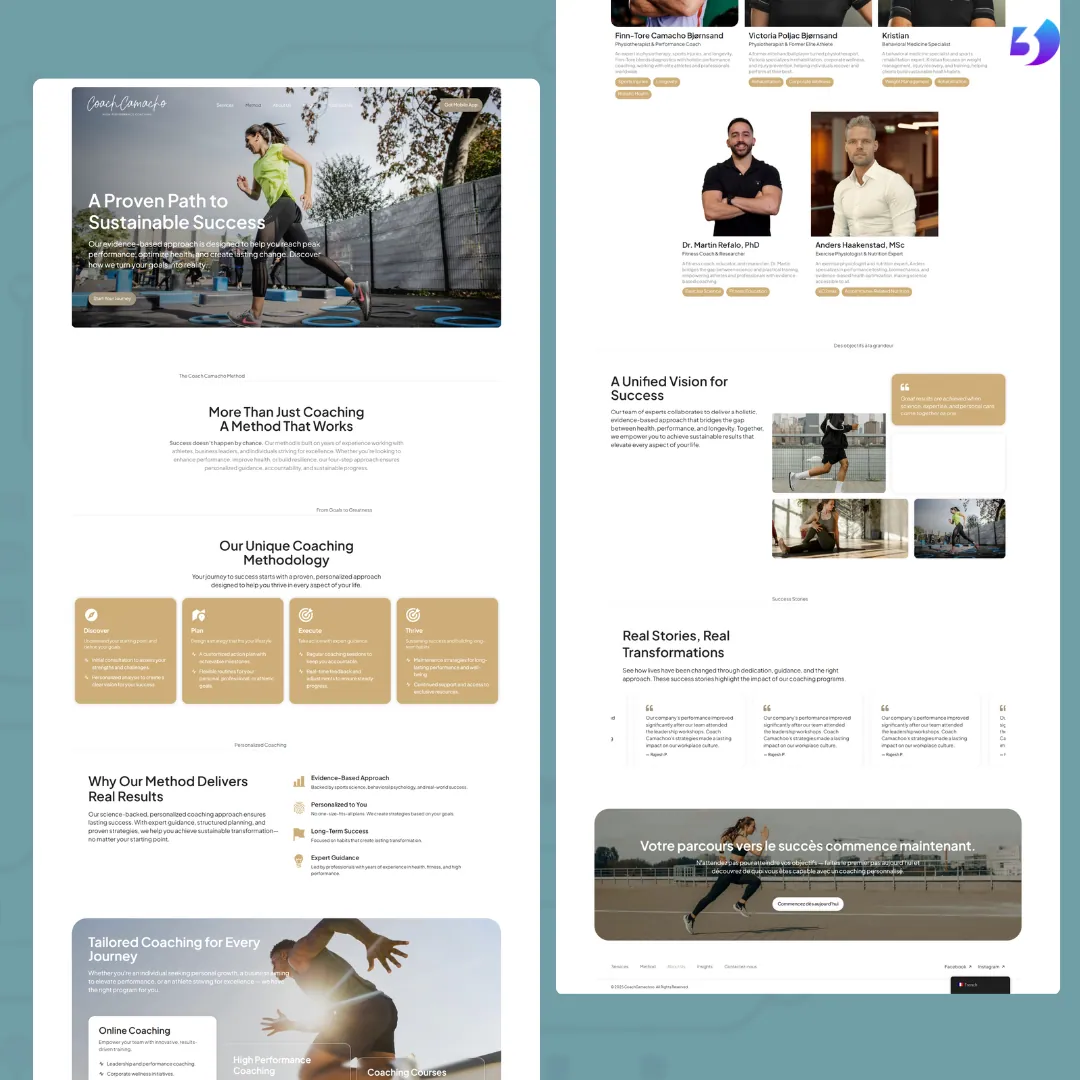 Coach Camacho — website designed and built by Digitix365