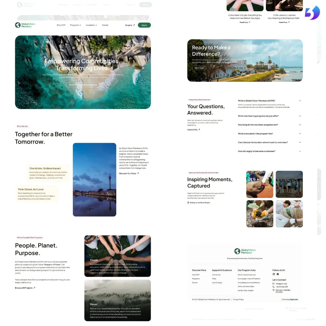 Global Vision Members — website designed and built by Digitix365