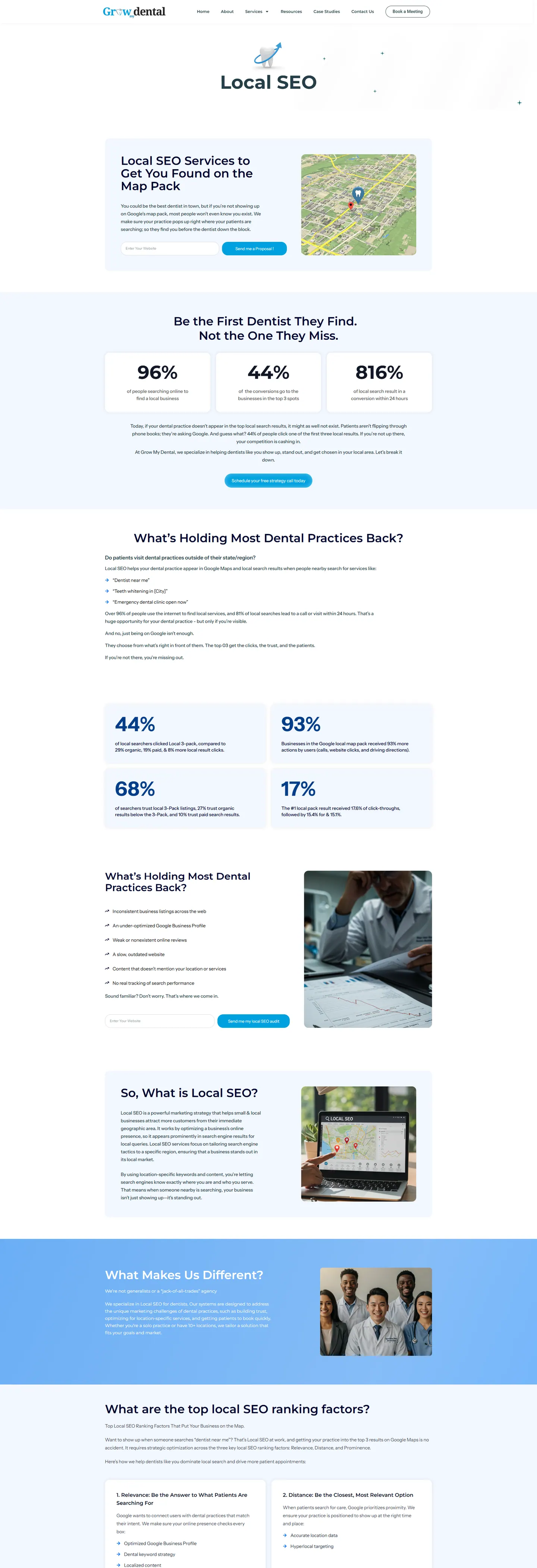 Grow My Dental — Local SEO page