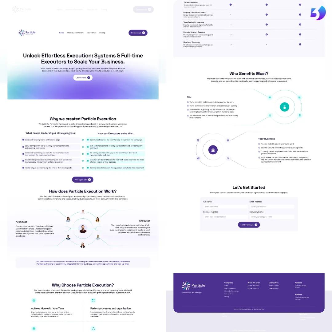 Particle Execution — website designed and built by Digitix365