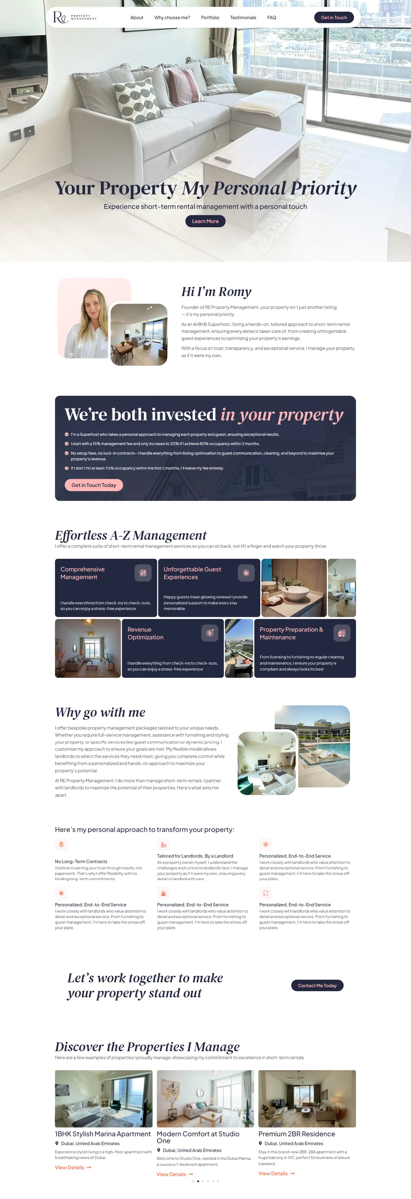 RE Property Management — Home page