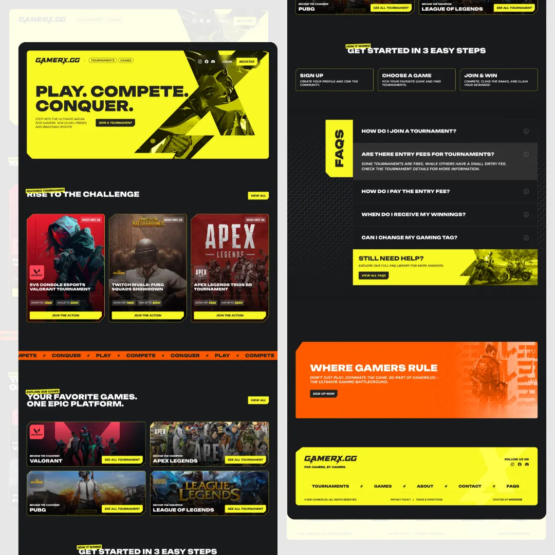 Gamerx.gg — platform designed and built by Digitix365