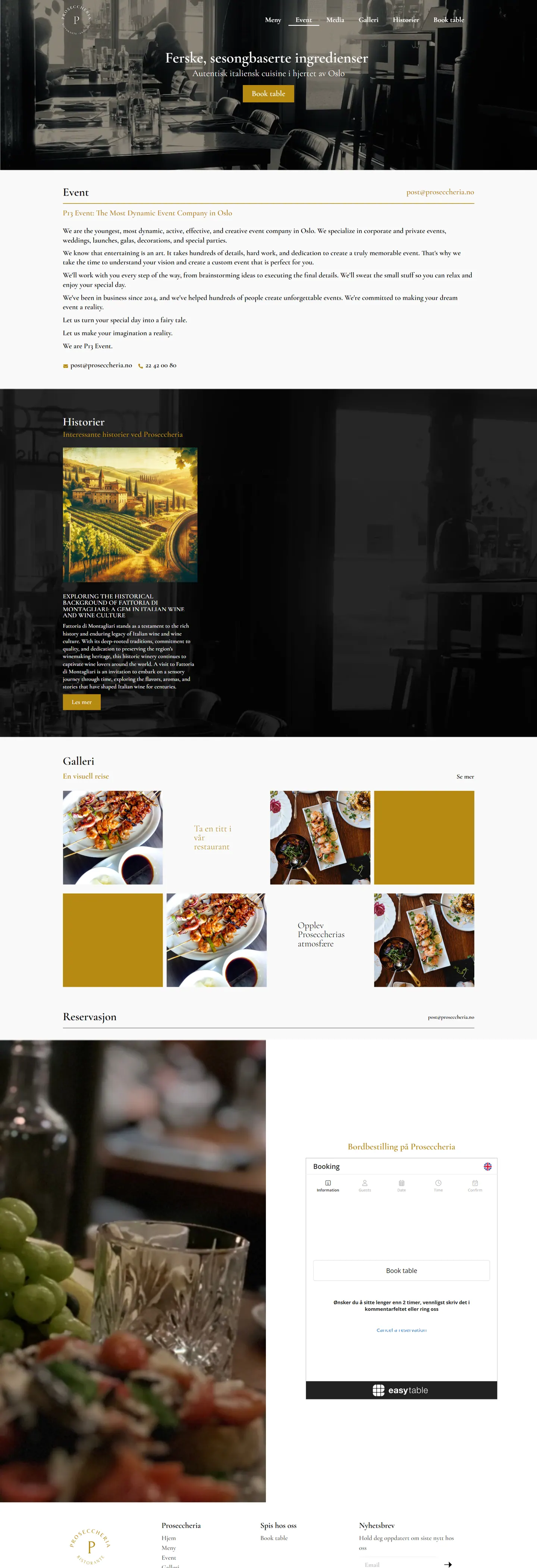 Proseccheria con Ristorante — Events page